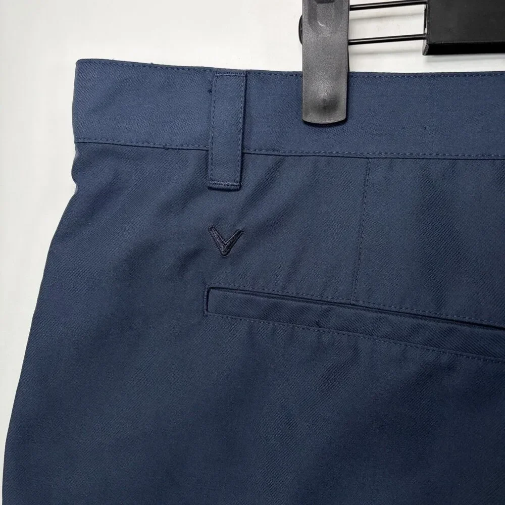 Callaway Optimum Performance Golf Shorts Mens Size 40 Navy Zipper Cargo Pocket